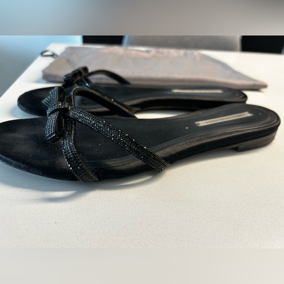 Marco De Vincenzo black crystal embellished slides - Size EU 38.5 - Picture 3 of 6